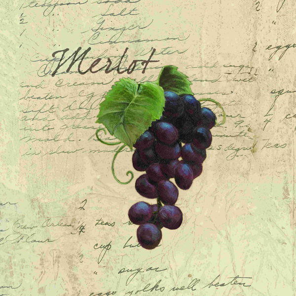 Merlot Grapes On Canvas Print